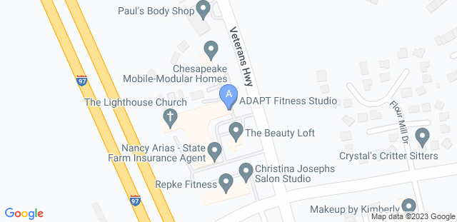 Map to Adapt Fitness Studio
